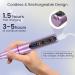 Portable Cordless Electric Nail Drill with 5 Speeds - Rechargeable Professional Nail File for Gel/Acrylic Nails | 20000 RPM Manicure Pedicure Kit - Gifts for Women, Mum in Purple - Buy Online on GoSupps.com