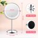 ALHAKIN Rechargeable Lighted Makeup Mirror - 1X/10X Magnifying, 8 Inch Dimmable with 3 Color Lights - Buy Online on GoSupps.com