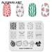 4-Piece Nail Stamping Plate Set - Leaf Watermelon & Gem Patterns for DIY Nail Art | International Shipping - Buy Online on GoSupps.com