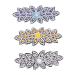 ARVALOLET Handmade Rhinestone Hair Clips Set of 3 Flower Petals DIY Diamond Hair Pins FJ003