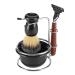 Wet Razor Set for Men | 5-in-1 Shaving Brush | Traditional Barber Manual Razor | Stainless Steel with Holder - Buy Online on GoSupps.com