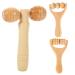 Wood therapy massage tools massage rolls wooden massage tools 3 pieces/set handmade roller neck massage device for waist thighs legs hands full body muscle massage and relaxation