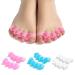 SAMOKA Toe Separators 6 PCS Gel Toe Separators to Correct Bunions and Restore Toes to Their Original Shape  3 pairs (blue/pink/white)