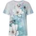 Floral Printed Casual Women's Summer Top | Loose Fit Short Sleeve T-Shirt in Light Blue - Buy Online on GoSupps.com
