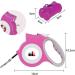 Makife Retractable Dog Leash 5m for Large & Medium Dogs | Flashlight & Decorative Bags Included | Ideal for Under 25kg - Pink - Buy Online on GoSupps.com
