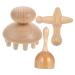 Frcolor 1 set of household cups Bookwood Massage device Schaubebrett Holz therapy Massage cup mushroom head massager massage set massage cup made of wood head massage device made of wood poison ideas