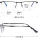 LANOMI Blue Light Filter Reading Glasses for Men - Rectangular Metal Half Frame 2.0 Diopters Strength Perfect for Computer Use - Buy Online on GoSupps.com