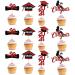 Bekaterea 12PCS 2024 Graduation Hats Cupcake Toppers Graduation girl cake decoration 2024 Grad Graduation Appetizer Dessert Decoration Picks Perfect for Graduation Party mini Cake Decorating Black Gold12