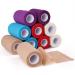 LotFancy Self Adhesive Bandage Wrap 4 inch by 5 Yards 10 Pack Self Adherent Cohesive Bandage First Aid Medical Tape for Wrist Ankle Sprains and Swelling Assorted Color 4x180 Inch (Pack of 10)