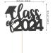 Gadpiparty 6pcs Graduation Cap Cupcake Toppers Class of 2024 Congrats Grad Cap Cupcake Picks Graduation Theme Cake Decorations for 2024 Graduation Party Supplies Black - Buy Online on GoSupps.com