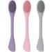 Silicone Face Mask Applicator 3 Packs Huare Technology Facial Mask Brushes for Mud Clay Charcoal Mixed Mask Soft Makeup Beauty Brush Tools for Apply Cream Lotion (Pink+Purple+Gray) PURPLE+PINK+GREY