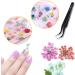 Dried Flowers Nail Stickers - 36 Pc 3D Resin Flower Art Kit with Curved Tweezer | DIY Nail Decor Accessories - Buy Online on GoSupps.com