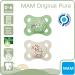 MAM Original Latex Pacifier Set of 4 for 0-6 Months | Natural Rubber with 2 Sterilized Transport Boxes | Worldwide Shipping - Buy Online on GoSupps.com