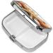 Starfish & Shells Cute 2 Compartment Pill Case | Small Travel Pill Box Organizer for Purse & Gifts - Buy Online on GoSupps.com