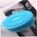 Silicone Body Brush Exfoliating Shower Scrubber - Blue - Buy Online on GoSupps.com
