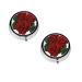 Gothic Rose Print Printed Mini Round Pill Box Pill Box 3 Compartment Medicine Pill Case Pill Organizer Travel Pillbox Portable Pill Box for Pocket Home Office Use