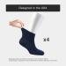 Cozyfeel Women's Diabetic Ankle Socks - 4 Pairs, Navy Blue, Size M - Buy Online on GoSupps.com