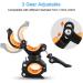COSOOS 2 Pack Flashlight Mount Holder Universal Bicycle Led Light Mounting Holder 360 Rotation Clip Clamp for Flashlight Cycling Riding Orange+Black - Buy Online on GoSupps.com