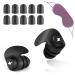Noise Cancelling Ear Plugs - Super Soft Reusable Silicone Ear Plugs - Perfect for Sleep Work Study Swimming Flights(Black)