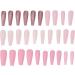 Long Wood Fake Nail Tips Glue Adhesive Fake Nail Sticker Elegant Nail File For Home Use 0070-6A - Buy Online on GoSupps.com