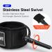 Woowave Premium Coiled SUP Leash 8/10ft - Clear Black Core 7mm - Waterproof Wallet/Phone Case Included - Buy Online on GoSupps.com