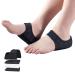 Heel Supports for Heel Pain Plantar Fasciitis Heel Cups for Heel Pain Relief Heel Spur Heel Bursitis and Cracked Heels Black (1 Pair) (Small)