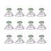 Beaupretty Strass Twisters Crystal Winding Haircap Bride Winding Hair Twist Spool Spiral Hairyard For Wedding Prom Party 12 Pieces (Green)