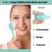 Beomeen Silicone Facial Cleansing Brush - 4 in 1 Handheld Face Scrubber for Deep Exfoliating - Double-Ended Face Wash Scrub Brush - Green - Buy Online on GoSupps.com
