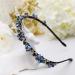 Auswalar Blue Rhinestone Headband Bling Crystal Head Bands for Women Girls Vintage Parties Hair Accessory - Buy Online on GoSupps.com
