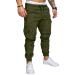 JMIERR Mens Fashion Cargo Pants - Casual Cotton Tapered Stretch Twill Drawstring Athletic Joggers Sweatpants with 6 Pockets Medium A Green 1