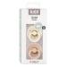 BIBS Colour Symmetrical Schnuller 2-Pack | BPA-Free Natural Rubber Dummy | Ivory & Blush | 6-18 Months | Made in Denmark - Buy Online on GoSupps.com