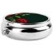 Red Roses Round Pill Box | 3 Compartment Mini Decorative Travel Organizer for Vitamins & Medications - Buy Online on GoSupps.com