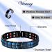 Vicmag Men Magnetic Bracelet 3500 Gauss Titanium Steel Double Row Wristband - Blue 4 Elements | Adjustable with Tool & Gift Box - Buy Online on GoSupps.com