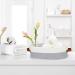 HLWDFLZ Bathroom Countertop Organizer Basket - Cotton Rope Woven Storage Basket for Bathroom, Bedroom, Living Room, Entryway - White/Gray - Buy Online on GoSupps.com