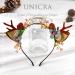 Unicra Christmas Flower Antlers Headband for Women & Girls - Elk Deer Animal Horns Hairpiece for Halloween - Buy Online on GoSupps.com