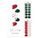 ohora Semi Cured Gel Nail Strips (N My Mittens) - Red/Green Patterned Works with UV/LED Lamps Salon-Quality Long Lasting Easy to Apply & Remove - Includes 2 Prep Pads Nail File & Wooden Stick