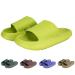 MOLATIN Cloud Slide Slippers for Women Men Thick Sole Home Pillow Slipper Non-Slip Quick Drying Message Shower Bathroom Sandals Super Soft Open Toe Platform Cloud Shoes 8.5-9.5 Women/7-8 Men Avocado Green