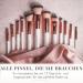 12-Part Rose Gold Makeup Brush Set | Foundation Powder & Eye Brushes with Chic Marble Storage Bag | Lily England Professional - Buy Online on GoSupps.com