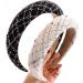 amangul Fashion Hair Accessories Hair Band Headbands for Women/Girls -slip Hairband for Party Wedding(White Small Grid) - Buy Online on GoSupps.com