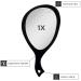 Zadro Large Hand Mirror with Handle - Salon Stylist's Big Handheld & Wall Mounted Black Onyx Mirror (19 x 10) - Buy Online on GoSupps.com