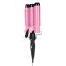 Curling Iron Wand 3 Barrel Curling Iron Wand Adjustable Hair Curler Waver Crimper Hair Styling Tool ( 32mm) Pink 32mm