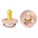 BIBS Colour Baby Pacifier 2-Pack | Made in Denmark | BPA Free Dummy Soother Round Nipple. Natural Rubber Latex Size 1 (0-6 Months) Blush / Blush