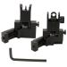 KELEN 45 Degree Offset Flip Up Sight, Rapid Transition Backup Fiber Optics Iron Sights Low Profile Front and Rear Sights with Red and Green Dots Compatible with Picatinny Weaver Rails