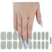 Foyute Semi Cured Gel Nail Strips 20 Pcs Soft Self-Adhesive Gel Nail Polish Wraps Sticker for Salon-Quality Manicure Set Long Lasting Easy to Apply & Remove Nail File & Wooden Stick (Grey glitter) - Buy Online on GoSupps.com
