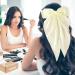 4 Pack Large Hair Bows for Women Oversized Long-tail Cute Aesthetic Hair Accessories Large Hair Barrettes for Women Big Bows for Girls (White Black Red Green) - Buy Online on GoSupps.com
