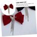 Angoily Tassel Hair Clip Big Bow Crystal Hair Clip French Barrette Hair Jewels for Women Goody Hair Clips for Women Tassel Hair Bow Crystal Bow Hair Clip Headgear Miss Red Bow Tie Velvet - Buy Online on GoSupps.com