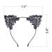 Lace Cat Ears Headband for Girls - Flower Hair Hoop for Kids Parties and Cosplay - Buy Online on GoSupps.com
