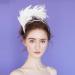 MWOOT 1920s Feathered Fascinator Vintage Feather Headband White Feather Headpiece Headwear Accessories for Carnival Masquerade Ball Venetian Prom Costume Accessories Decor - Buy Online on GoSupps.com