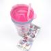 Hot Focus Snack and Drink Cup Rainbow Theme Kid's Combo All-in-One Tumbler for On-The-Go Bonus Sheet of Fun Unicorn and Caticorn Stickers - Rainbow - Buy Online on GoSupps.com
