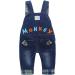 KIDSCOOL SPACE Baby Boy Girl 3-6 Months Blue Denim Overalls with 3D Monkey Design - Buy Online on GoSupps.com